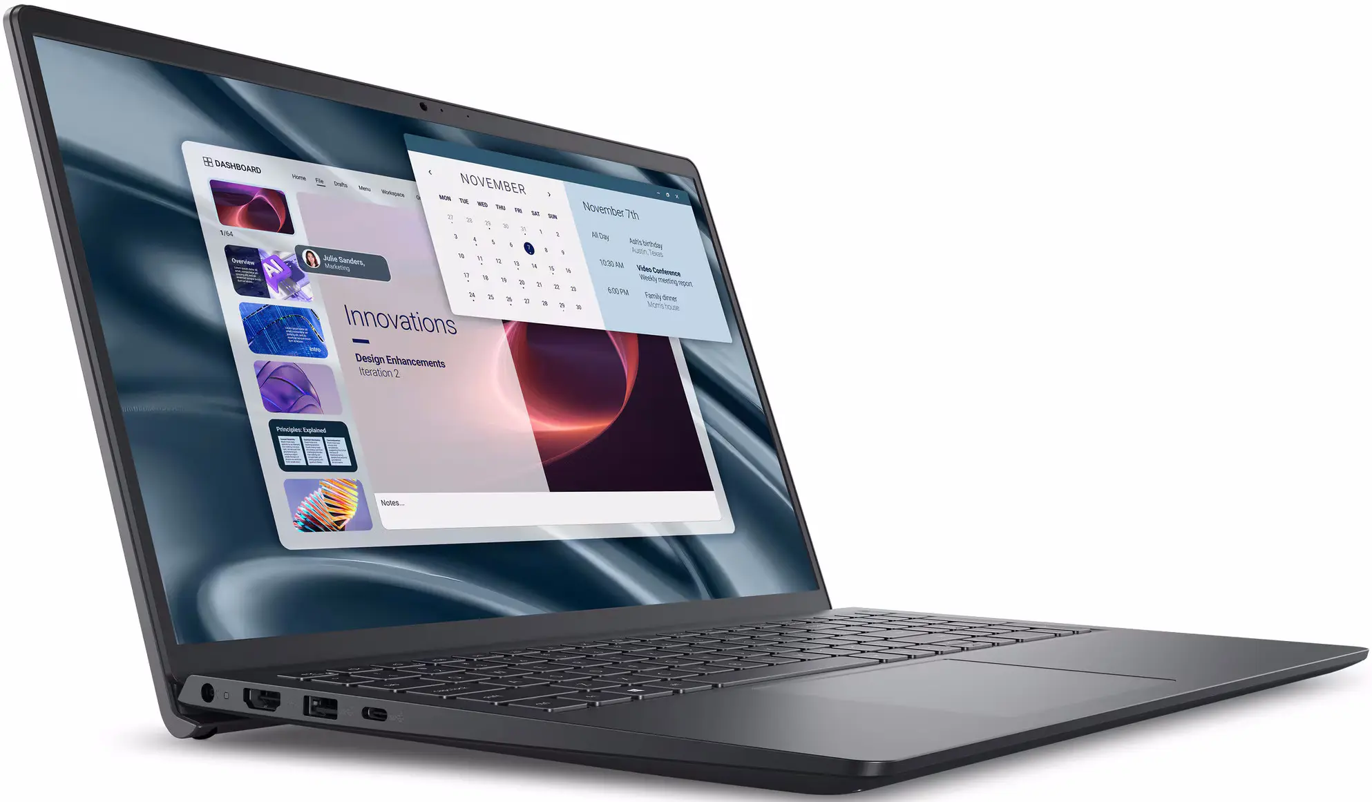 Laptop Dell Pro 15 Essential PV15250 Core i7-1355U 16GB/512GB Linux Ubuntu (Carbon Black) - 3