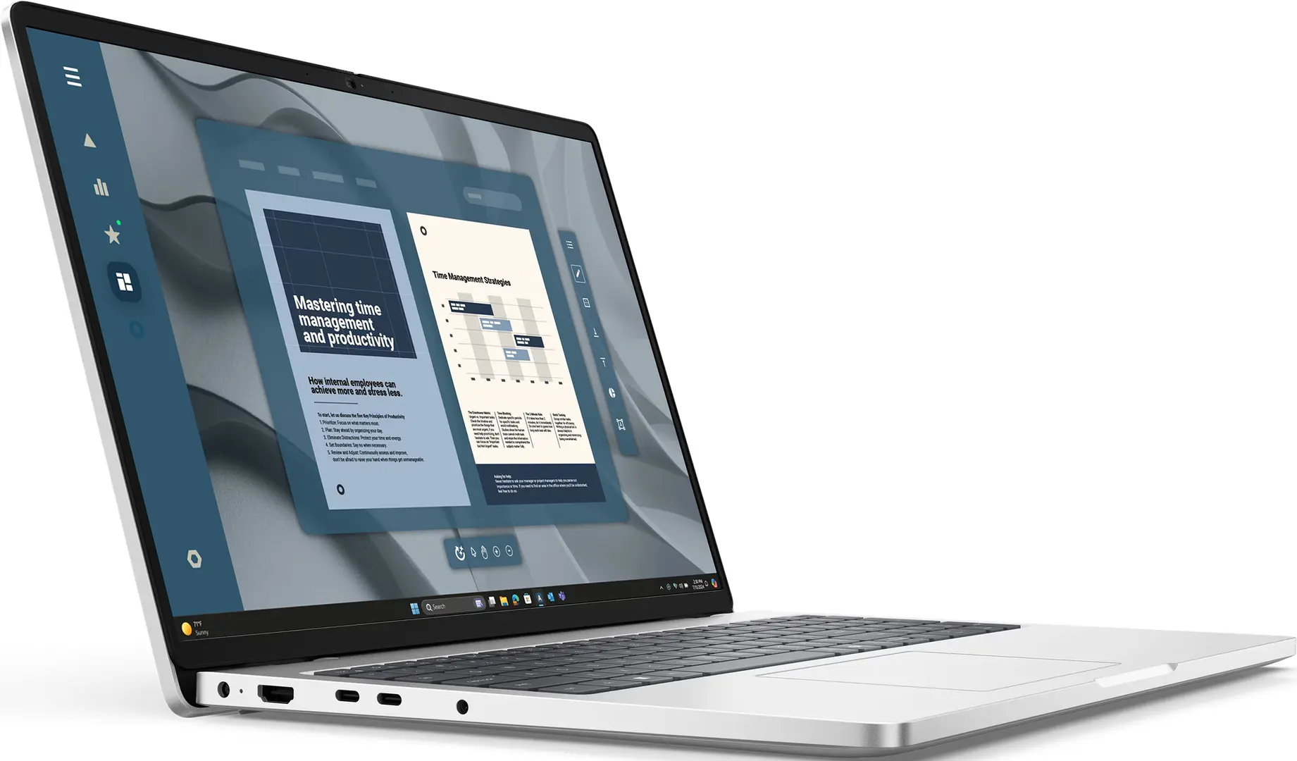 Laptop Dell Pro 16 AMD Ryzen AI 7 350 1x16GB DDR5/512GB SSD W11Pro (Platinum Silver) - 2