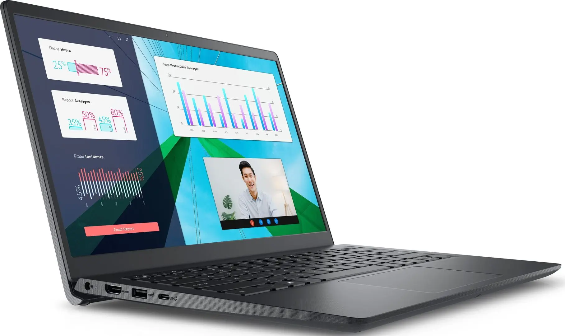 Laptop Dell Vostro 3430 Intel Core i3-1305U 8GB DDR4/256GB SSD W11P (Carbon Black)