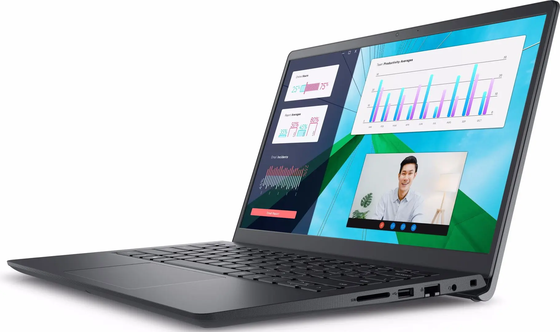 Laptop Dell Vostro 3430 Intel Core i3-1305U 8GB DDR4/256GB SSD W11P (Carbon Black)