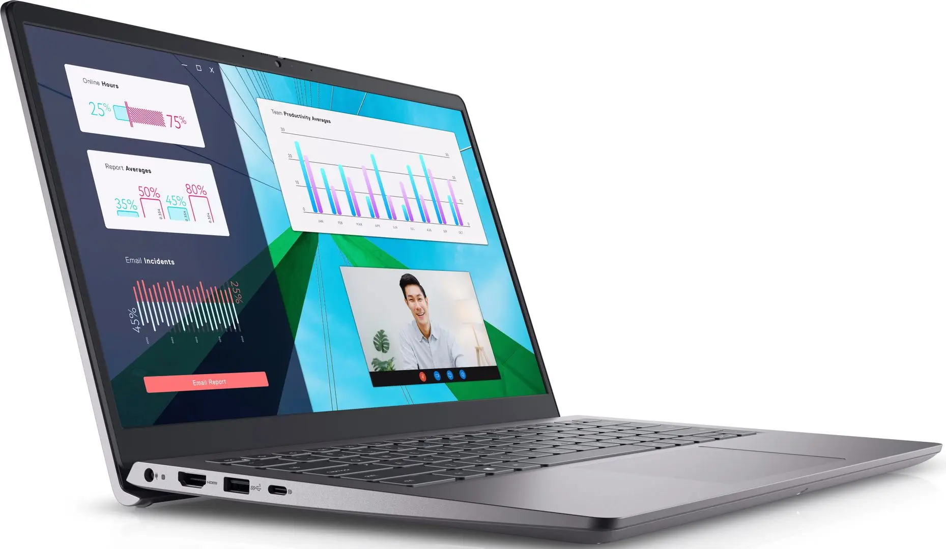 Laptop Dell Vostro 3430 Intel Core i5-1335U 16GB DDR4/512GB SSD W11P (Titan Grey) - 3