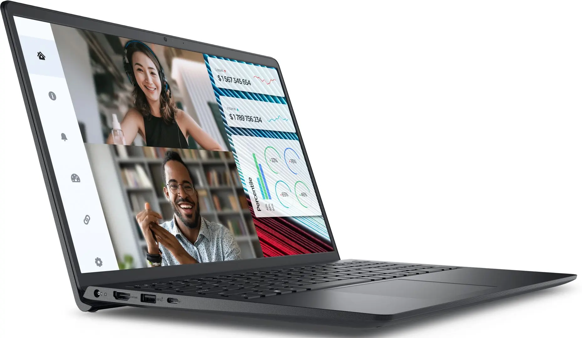 Laptop Dell Vostro 3520 Intel Core i7-1255U 16GB DDR4/512GB SSD (Carbon Black) - 3