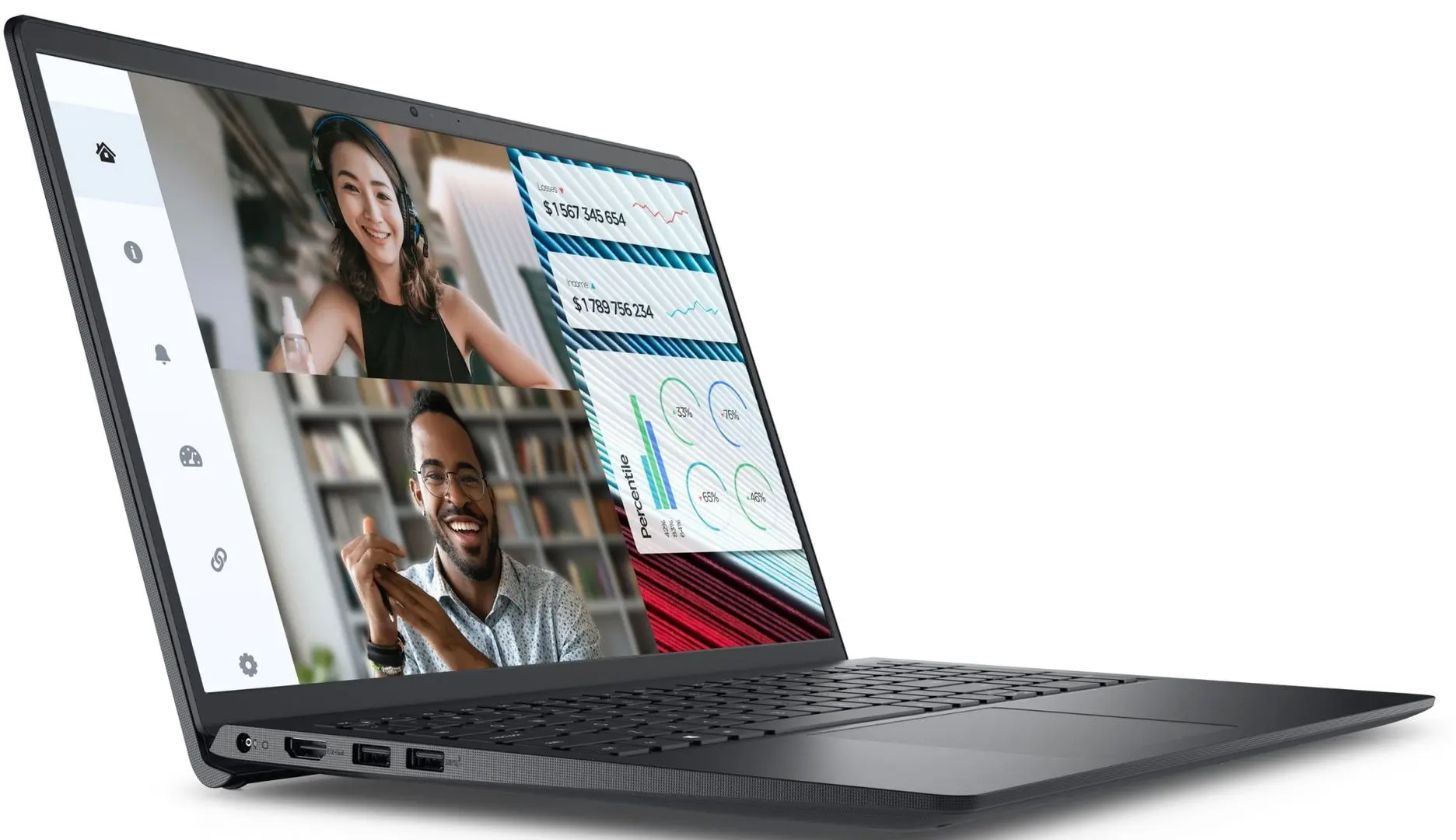 Laptop Dell Vostro 3520 Intel Core i7-1255U 16GB DDR4/512GB SSD (Carbon Black) - 3