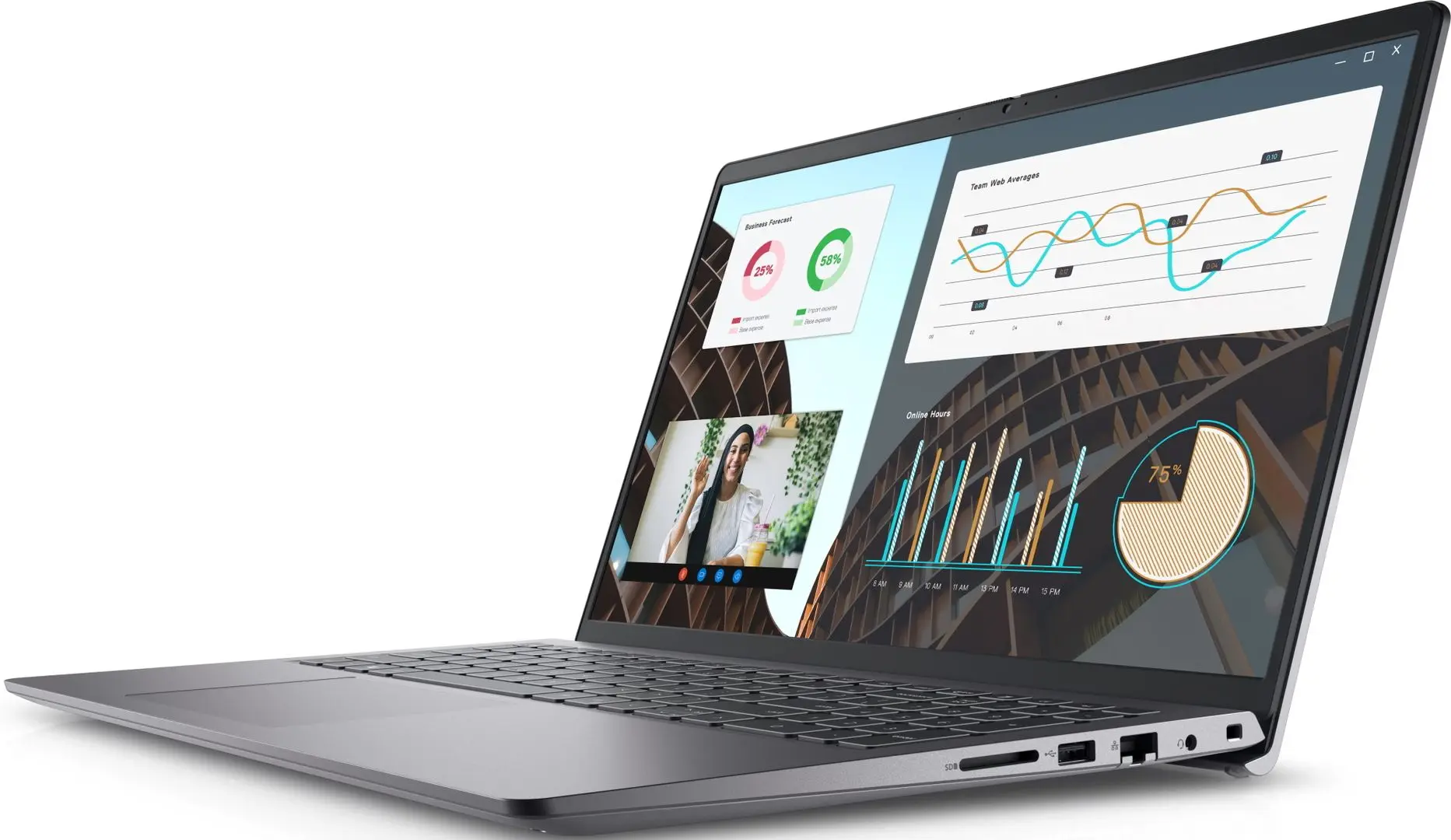 Laptop Dell Vostro 3530 Intel Core i3-1305U 8GB DDR4/256GB SSD Ubuntu (Carbon Black)