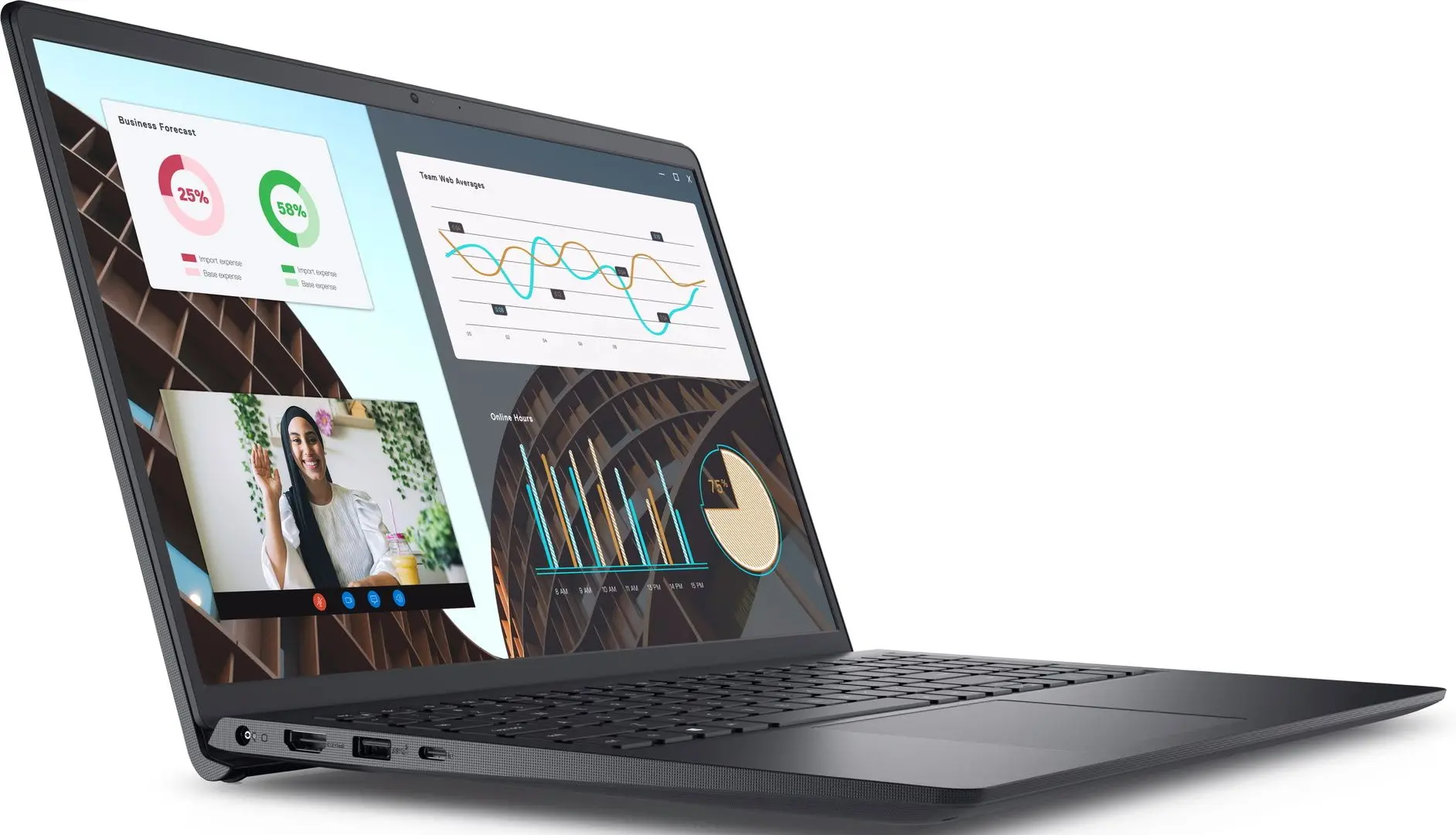 Laptop Dell Vostro 3530 Intel Core i7-1355U 8GB DDR4/512GB SSD W11P (Carbon Black) - 2