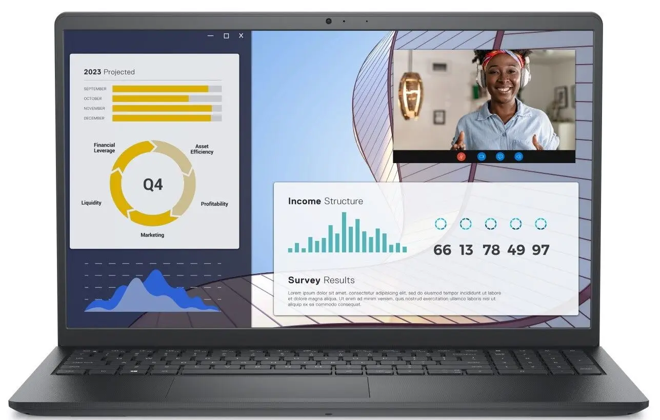 Laptop Dell Vostro 3535 AMD Ryzen 5 7530U 8GB DDR4/512GB SSD (Carbon Black)