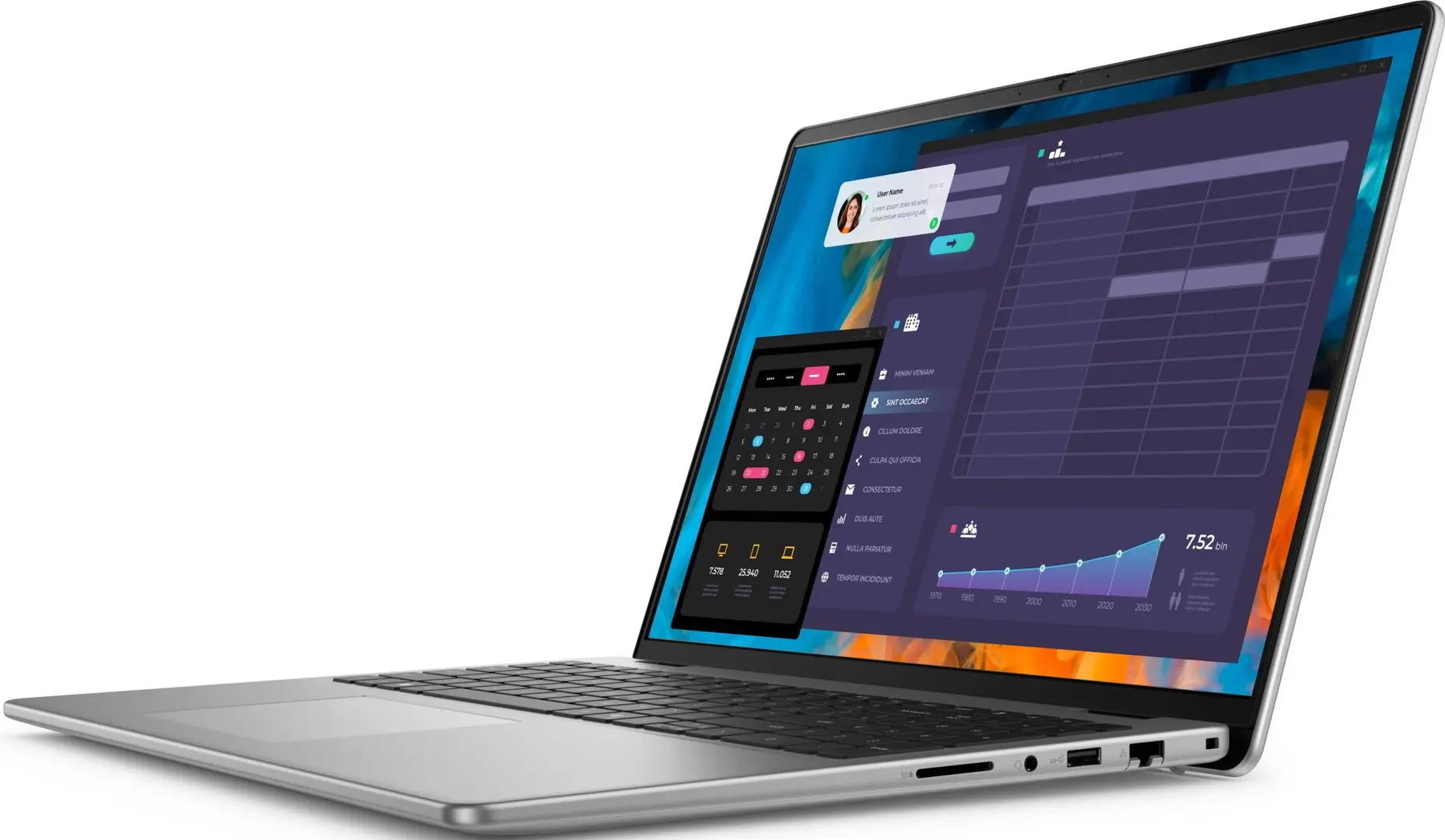 Laptop Dell Vostro 5640 Intel Core 7 150U 2x8GB DDR5/1TB SSD W11Pro (Titan Grey)