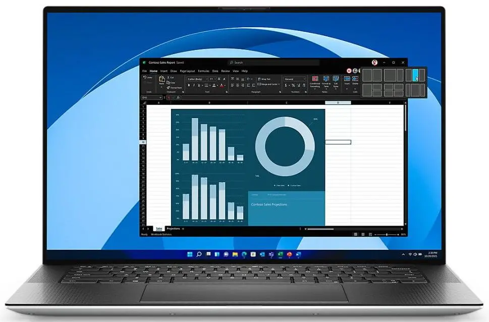 Laptop Dell XPS 9530 Intel Core i9 13900H 64GB DDR5/2TB SSD (Platinum Silver)