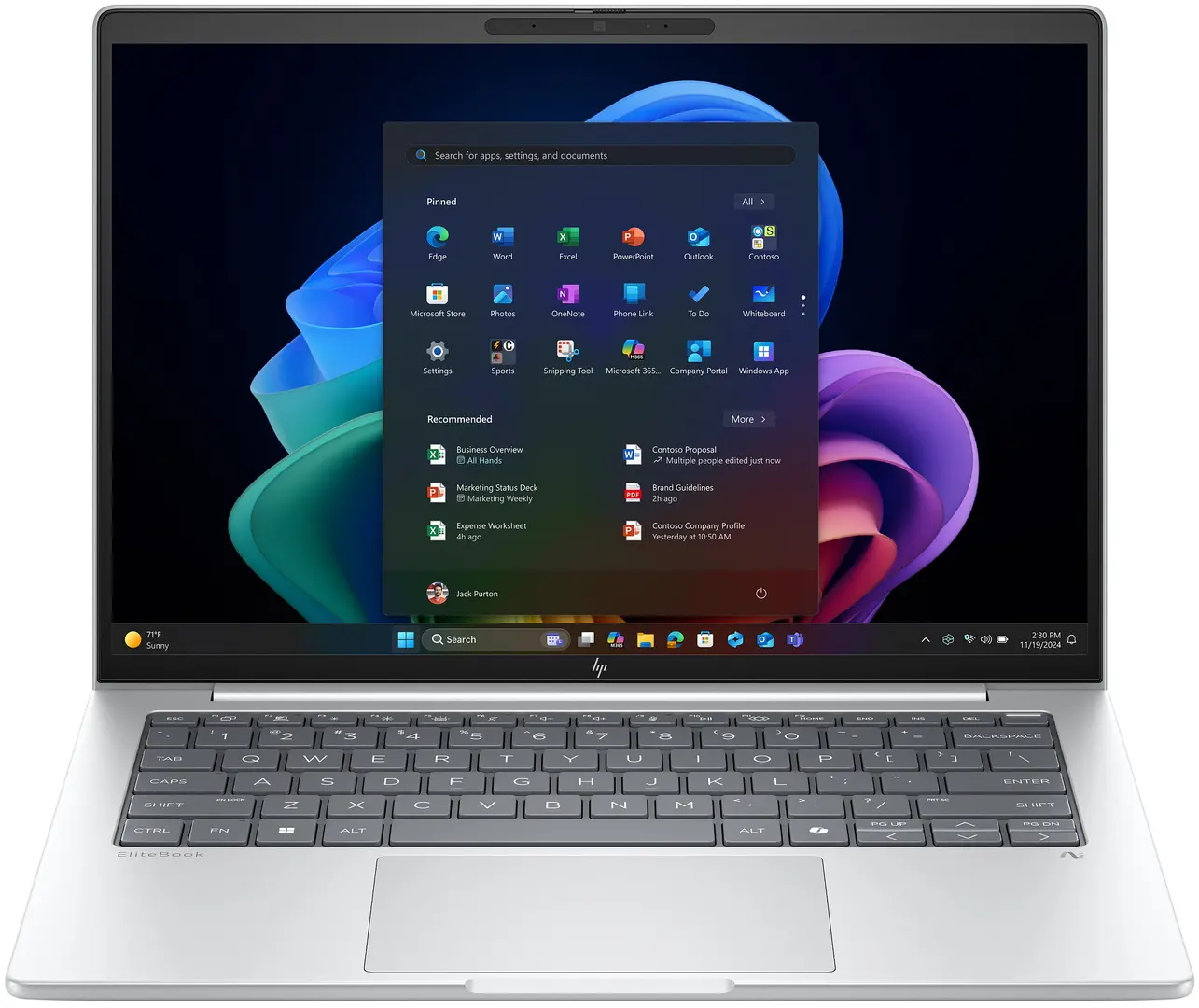 Ноутбук HP EliteBook 8 G1i 14 Ultra 7 258V 32GB/1TB W11P (Glacier Silver)