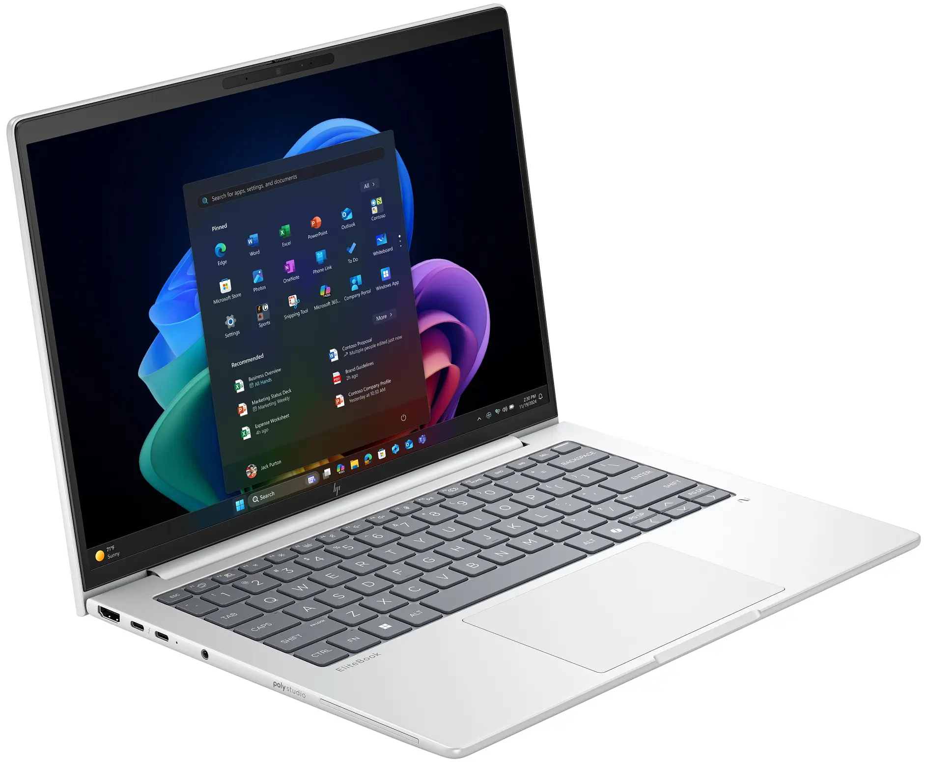 Ноутбук HP EliteBook 8 G1i 14 Ultra 7 258V 32GB/1TB W11P (Glacier Silver) - 2