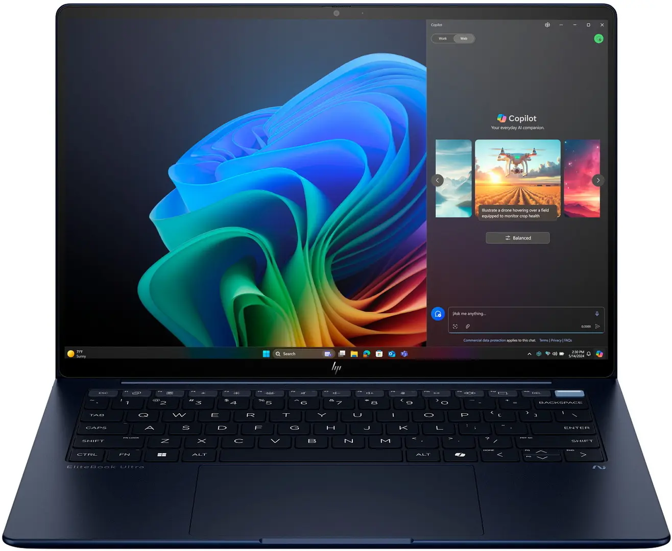 Laptop HP EliteBook Ultra G1i 14 Intel Core Ultra 7 258V 32GB/1TB W11P (Atmospheric Blue)