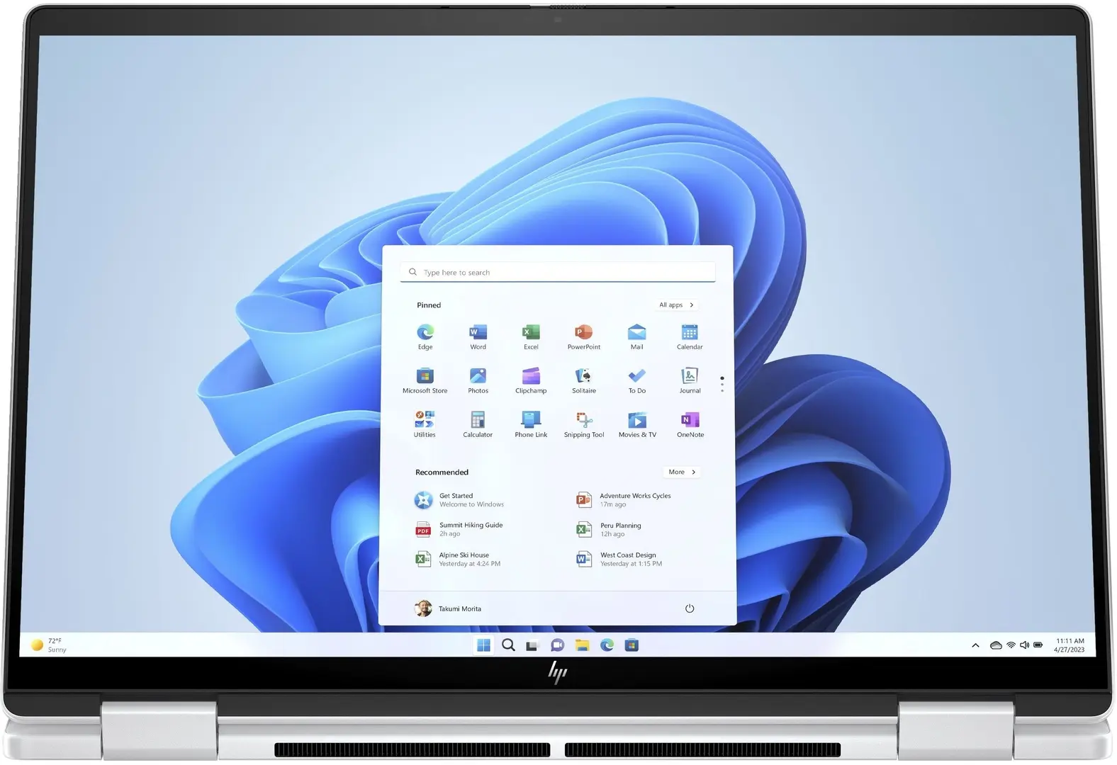 Laptop HP Envy x360 AMD Ryzen 5 8640HS 1x16GB DDR5/512GB SSD W11H (Glacier Silver)