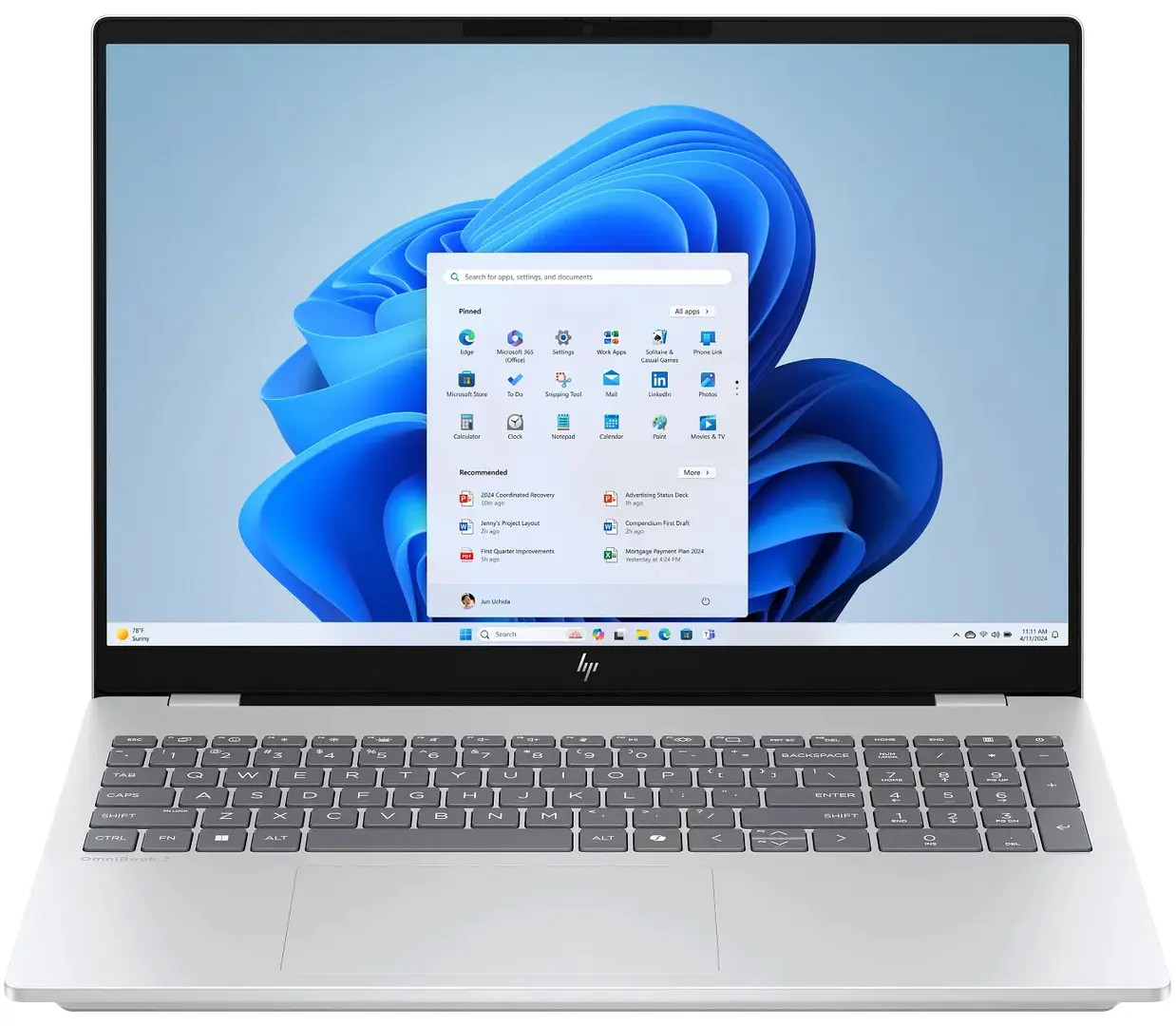 Ноутбук HP OmniBook 7 AI 16-ay0004ci Intel Core Ultra 7 255H 32GB/1TB Win11Home (Silver)