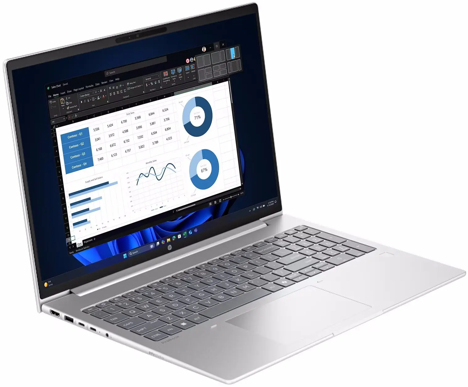 Laptop HP ProBook 4 G1i 16 Ultra 7 255H 24GB/1TB FreeDOS (Pike Silver)