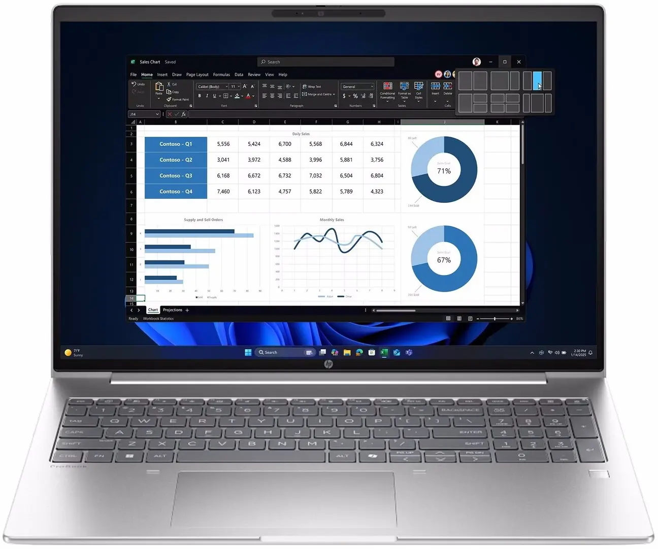 Laptop HP ProBook 4 G1i 16 Ultra 7 255H 24GB/1TB FreeDOS (Pike Silver)