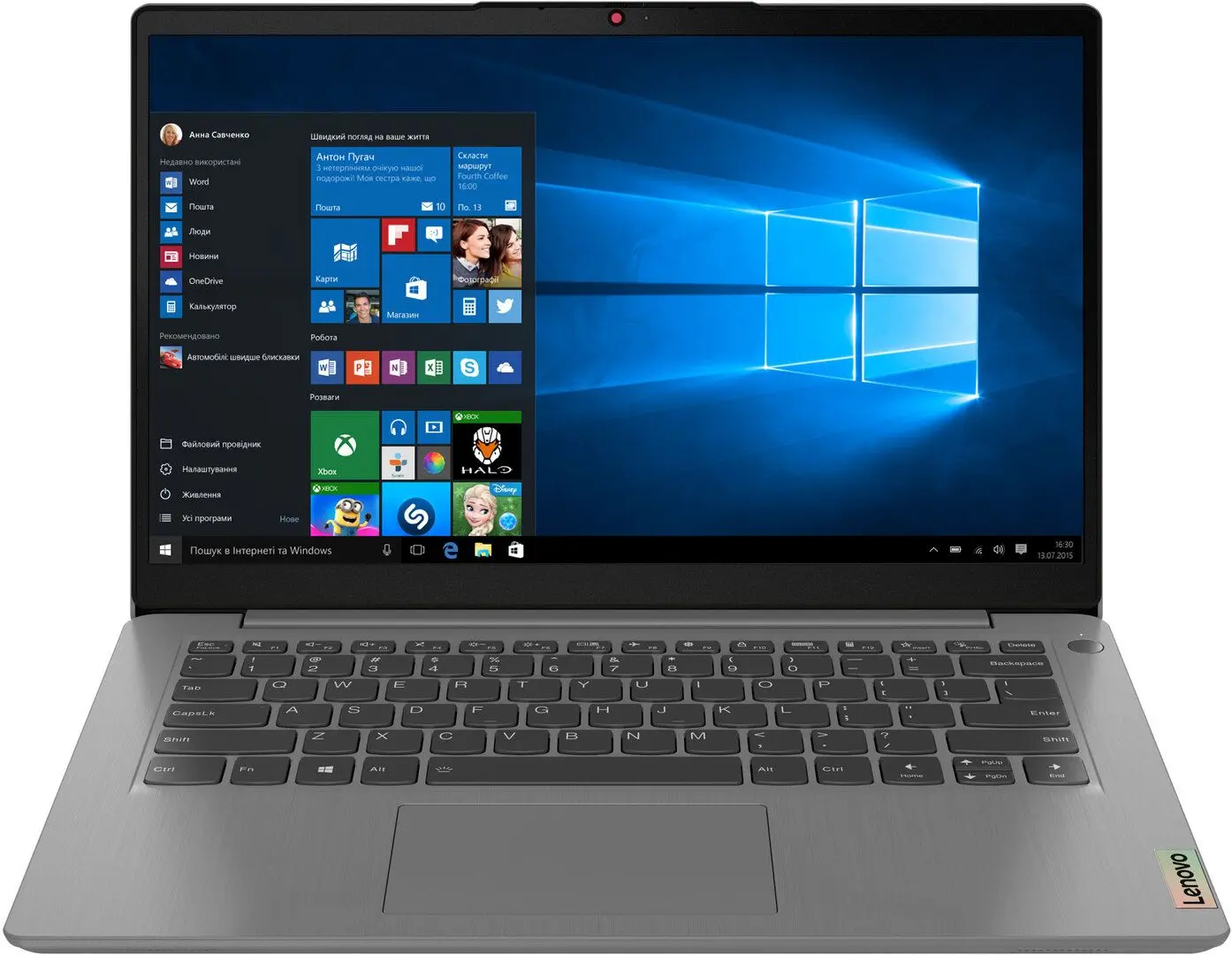 Laptop Lenovo IdeaPad 3 14ITL6  Intel Pentium Gold 7505 8GB DDR4/256GB SSD (Arctic Grey)