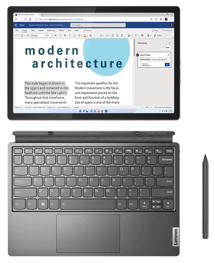 Ноутбук Lenovo IdeaPad Duet 5 12IAU7 Intel Core i5-1235U 16GB DDR4/512GB SSD (Storm Grey)