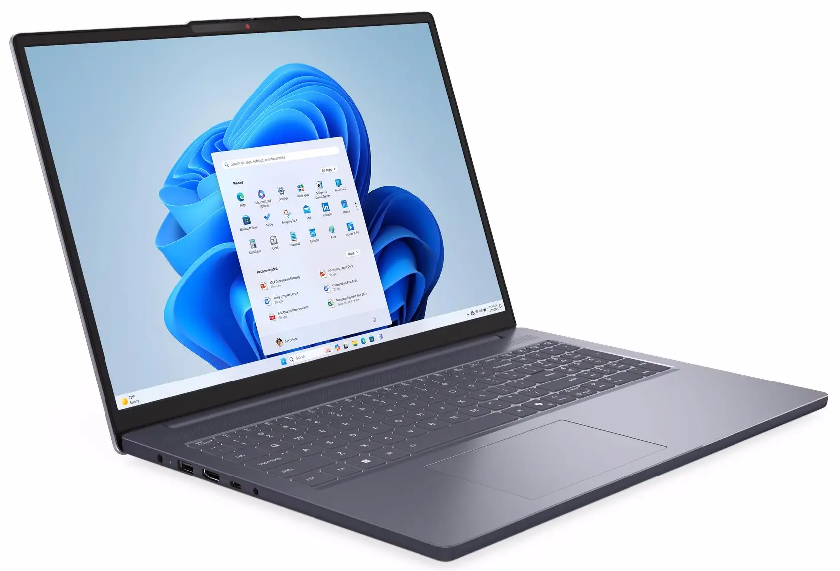 Ноутбук Lenovo IdeaPad Slim 3 16ARP10 Ryzen 5 150 16GB/512GB NoOS (Luna Gray) - 2