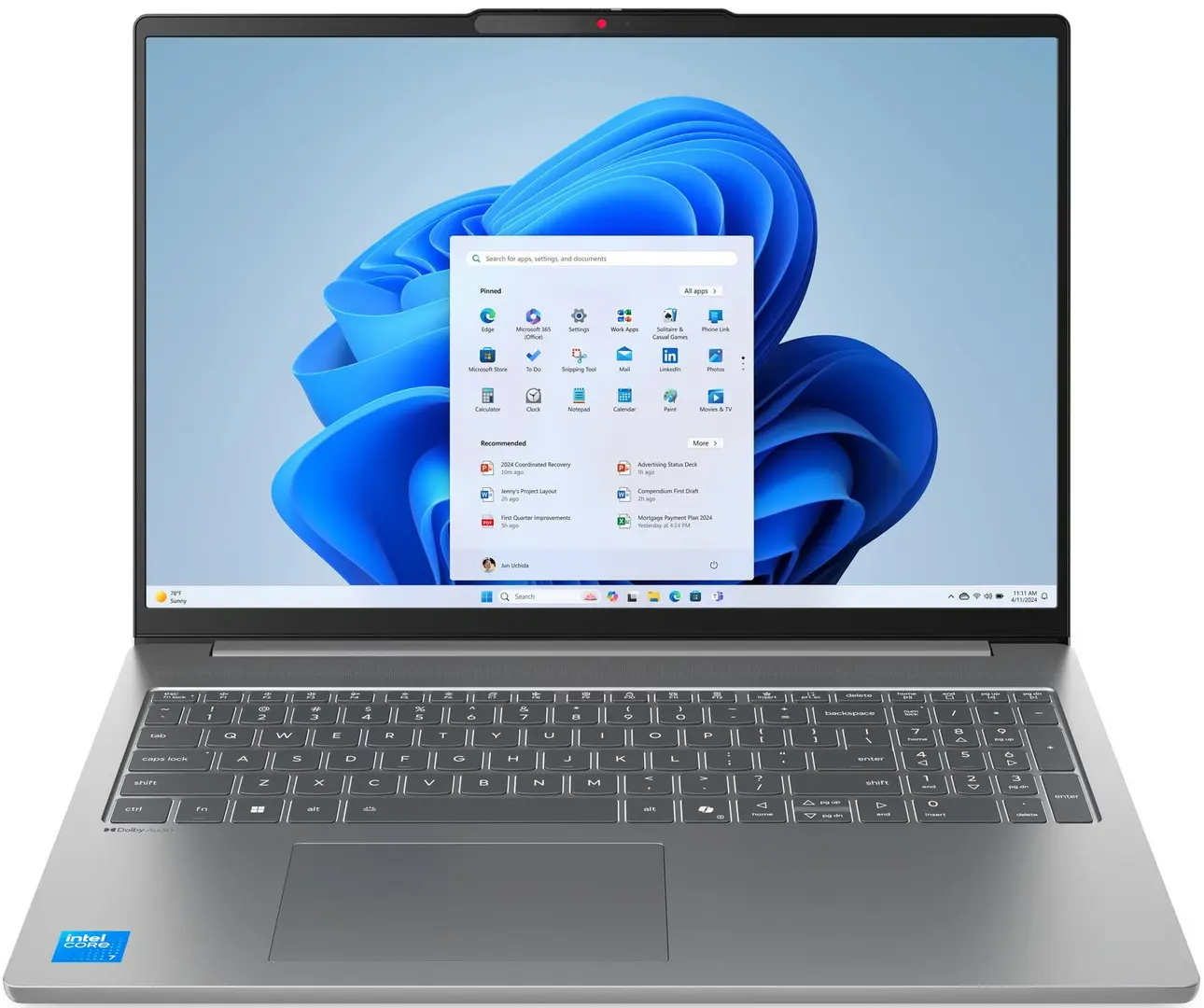 Ноутбук Lenovo IdeaPad Slim 5 16IRH10R Intel Core 7 240H 32GB/1TB NoOS (Luna Grey)