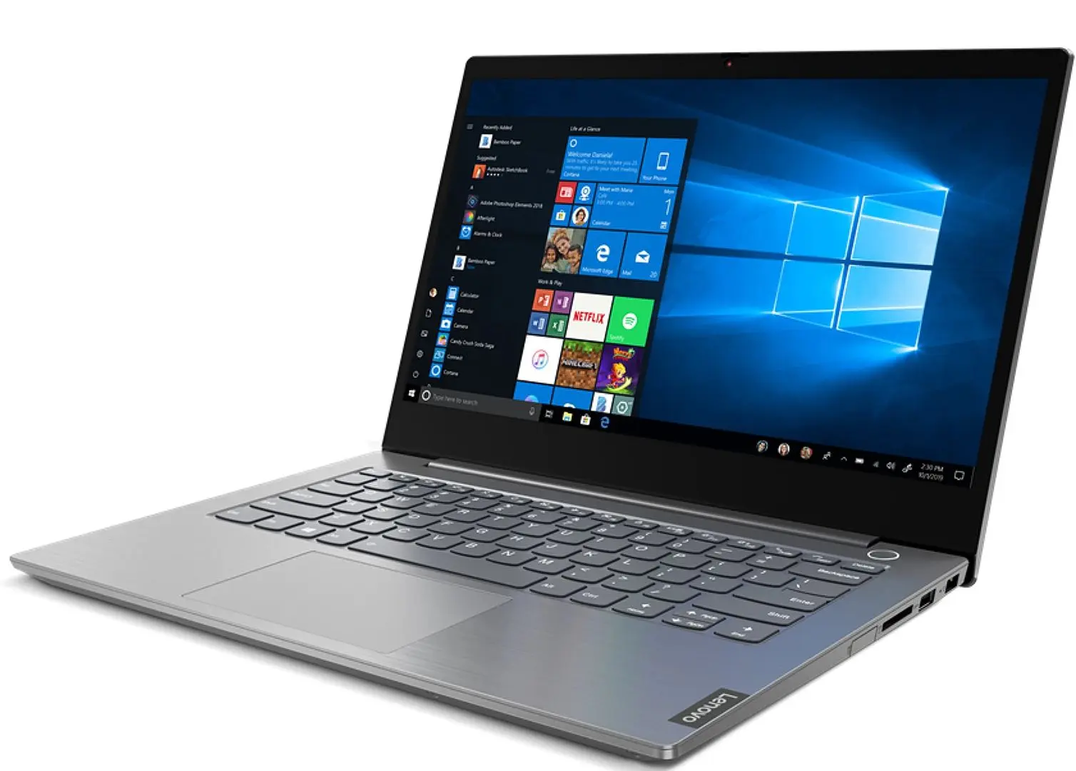 Laptop Lenovo ThinkBook 14-IIL Intel Core i5-1035G1 16GB DDR4/512GB SSD Windows 10 Pro (Mineral Gray)