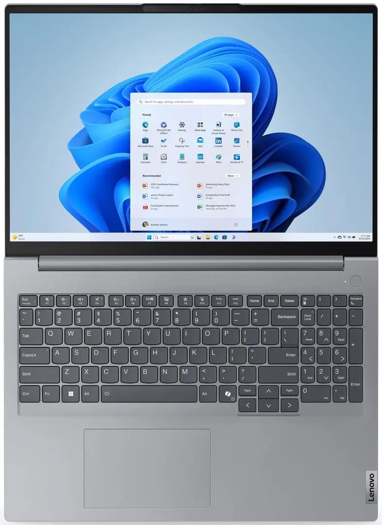 Ноутбук Lenovo ThinkBook 16 G7 ARP 21MW002CRU AMD Ryzen 7 7735HS 1x16GB DDR5/512GB SSD (Arctic Grey) - 2