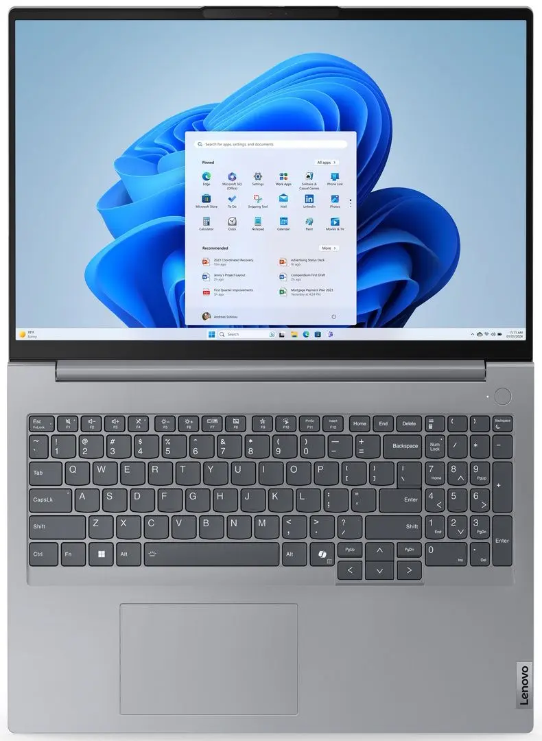 Laptop Lenovo ThinkBook 16 G7 ARP AMD Ryzen 5 7535HS 1x16GB DDR5/512GB SSD (Arctic Grey)