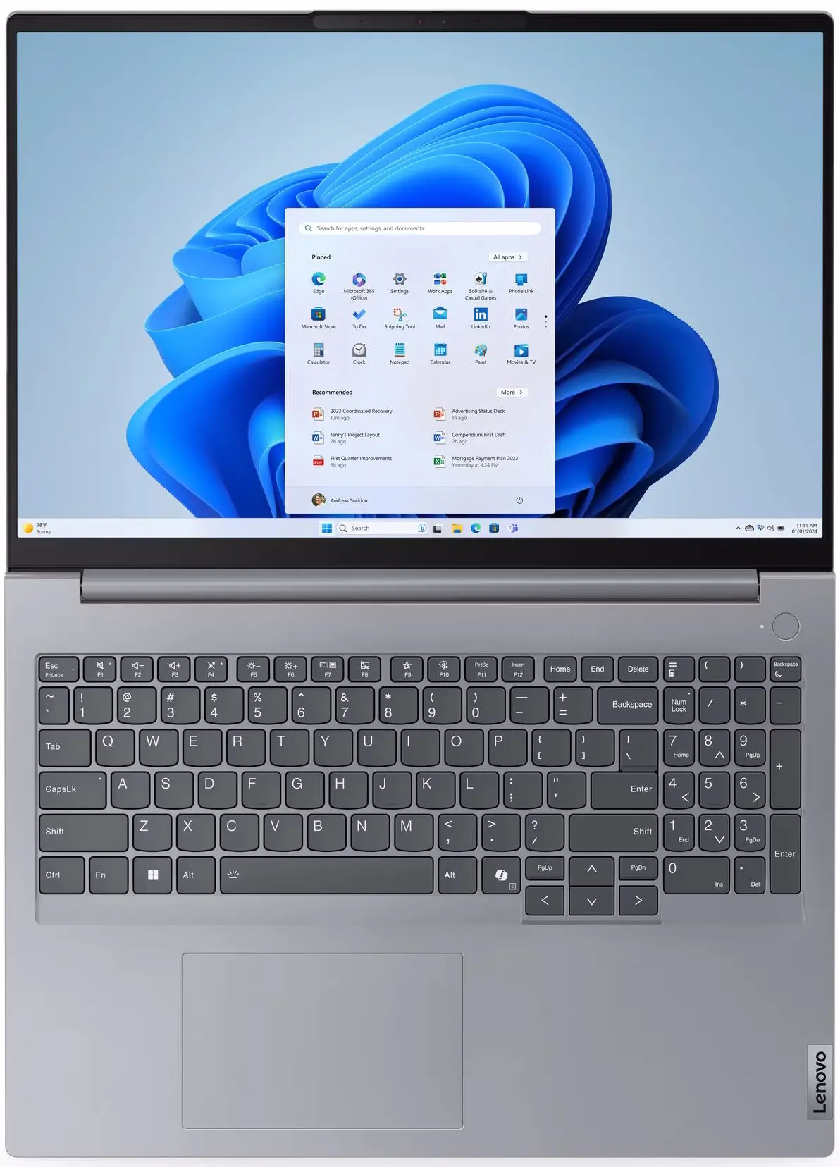 Ноутбук Lenovo ThinkBook 16 G7 ARP Ryzen 7 7735HS 32GB/1TB NoOS (Arctic Grey) - 4