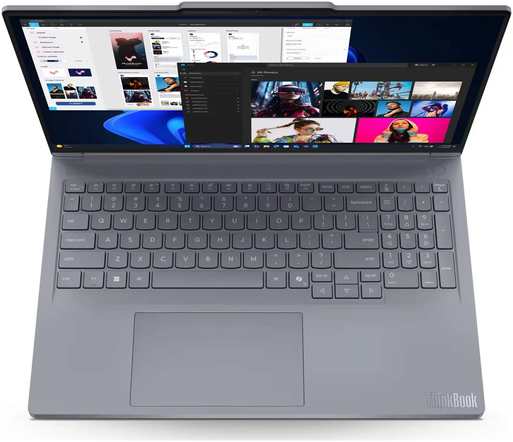 Laptop Lenovo ThinkBook G6 ADR Ryzen™ 9 8940HX 32GB DDR5/512GB Win11 (Gray)