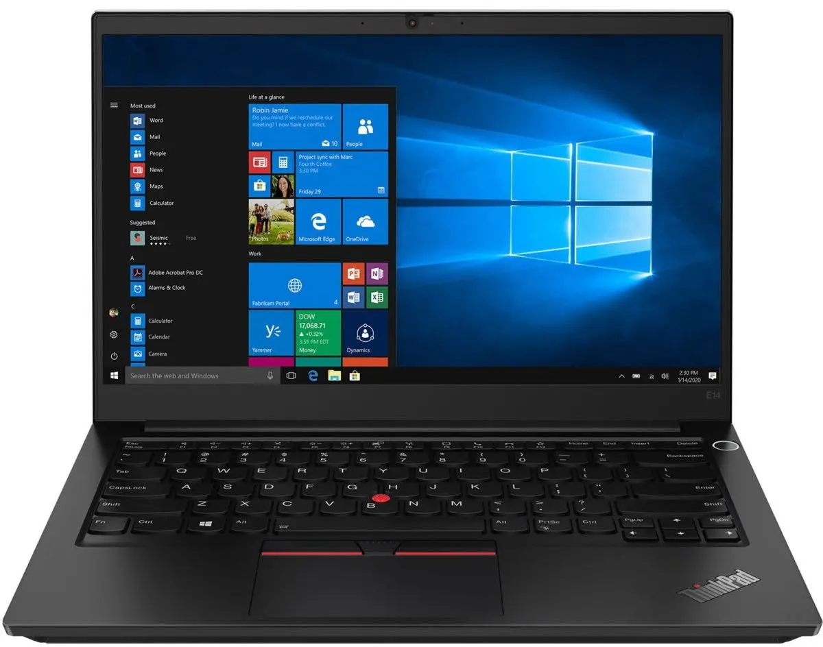 Laptop Lenovo ThinkPad E14 Intel Core i5-10210U 16GB DDR4/512GB SSD (Black)