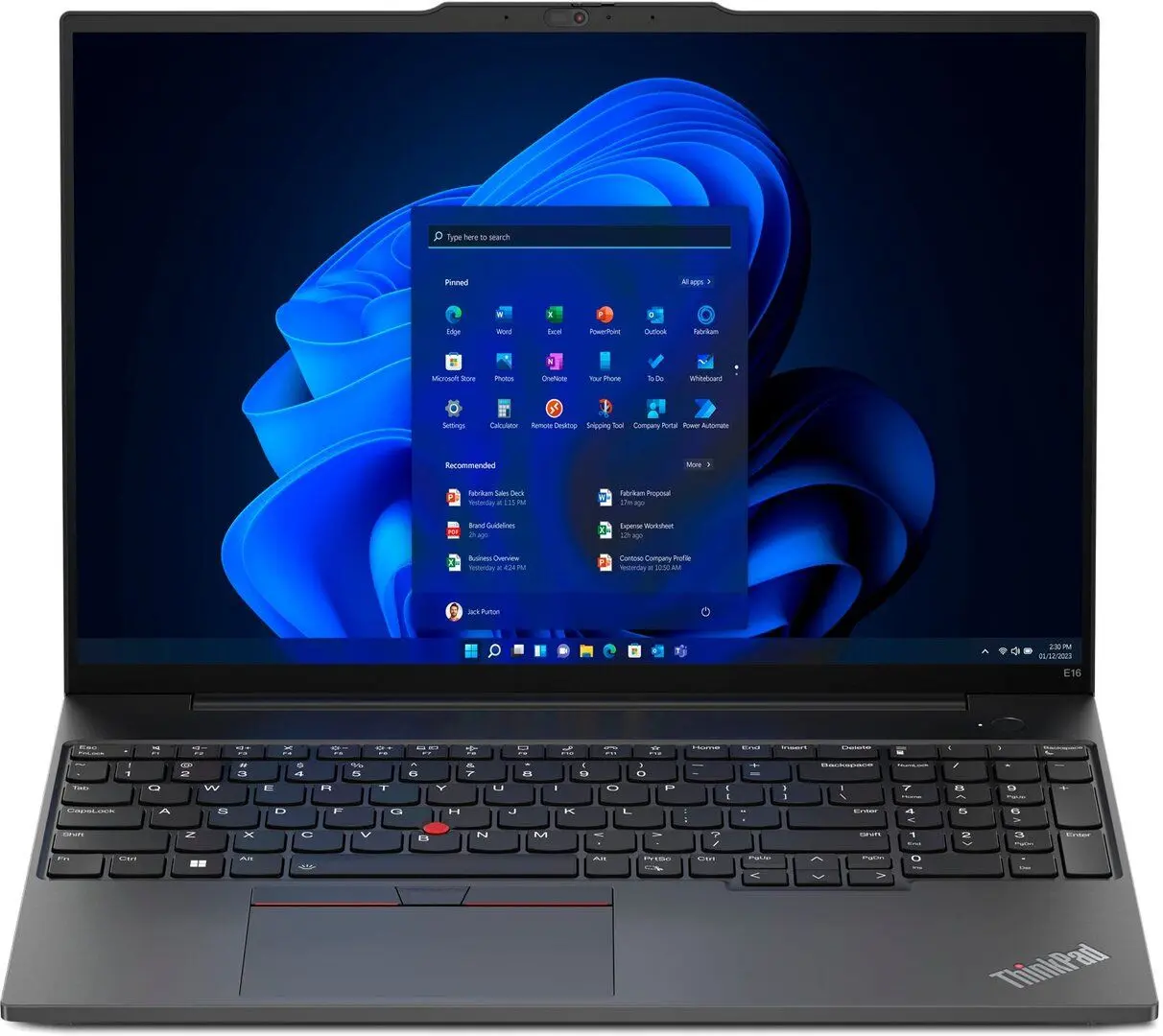 Ноутбук Lenovo ThinkPad E16 Gen 1 AMD Ryzen 5 7530U 8GB DDR4/512GB SSD (Graphite Black)