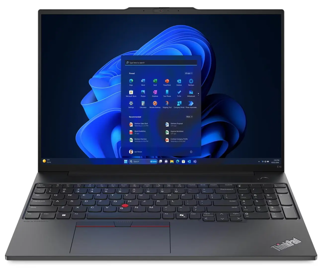 Laptop Lenovo ThinkPad E16 Gen 2 AMD Ryzen 5 7535HS 16GB/512GB NoOS (Black)