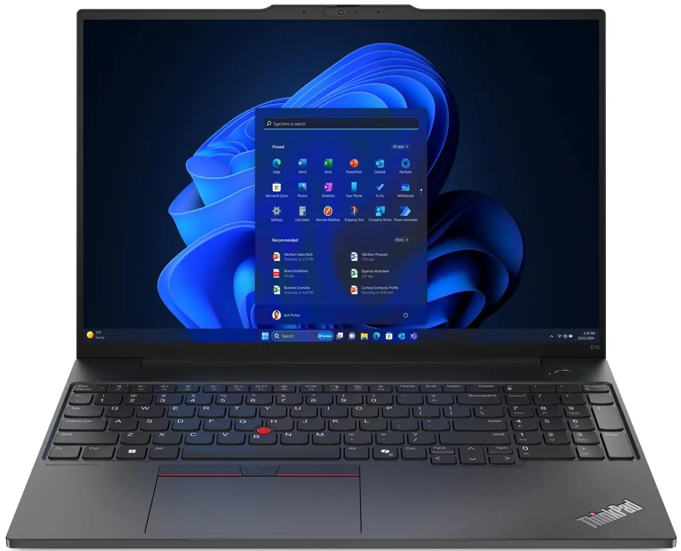 Laptop Lenovo ThinkPad E16 Gen 2 Ryzen 5 7535HS 32GB/1TB NoOS (Black)