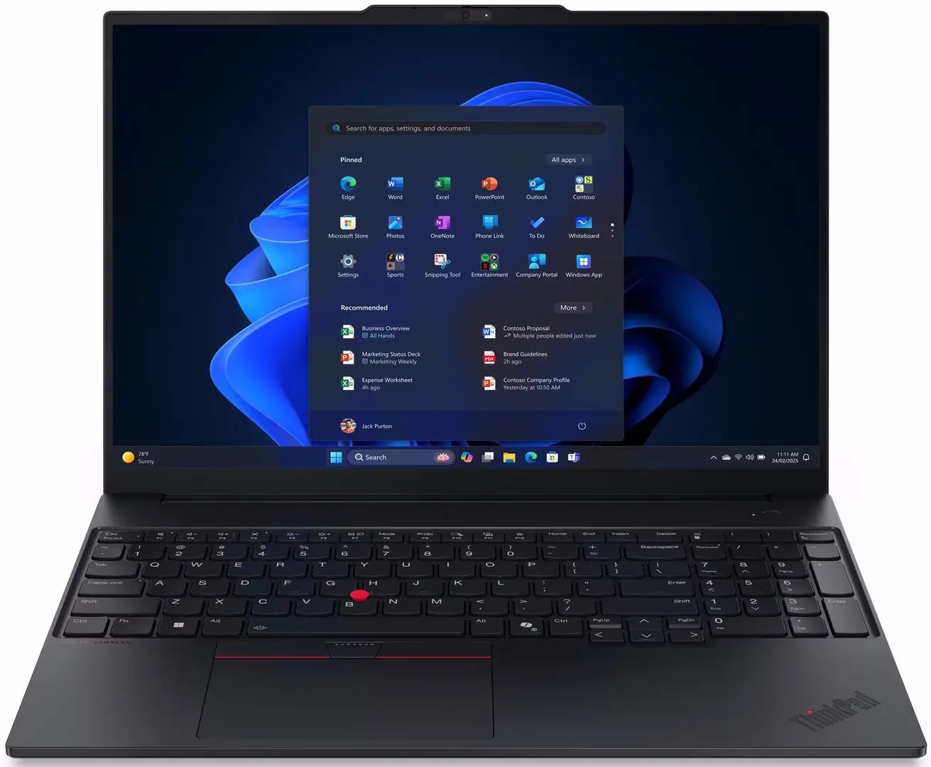 Laptop Lenovo ThinkPad E16 Gen 3 Core Ultra 7 255H 32GB/1TB W11Pro (Black)