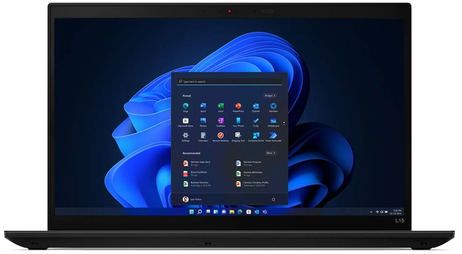 Laptop Lenovo ThinkPad L15 Gen 1 Intel Core i5-10310U 16GB DDR4/256GB SSD W10P (Black)