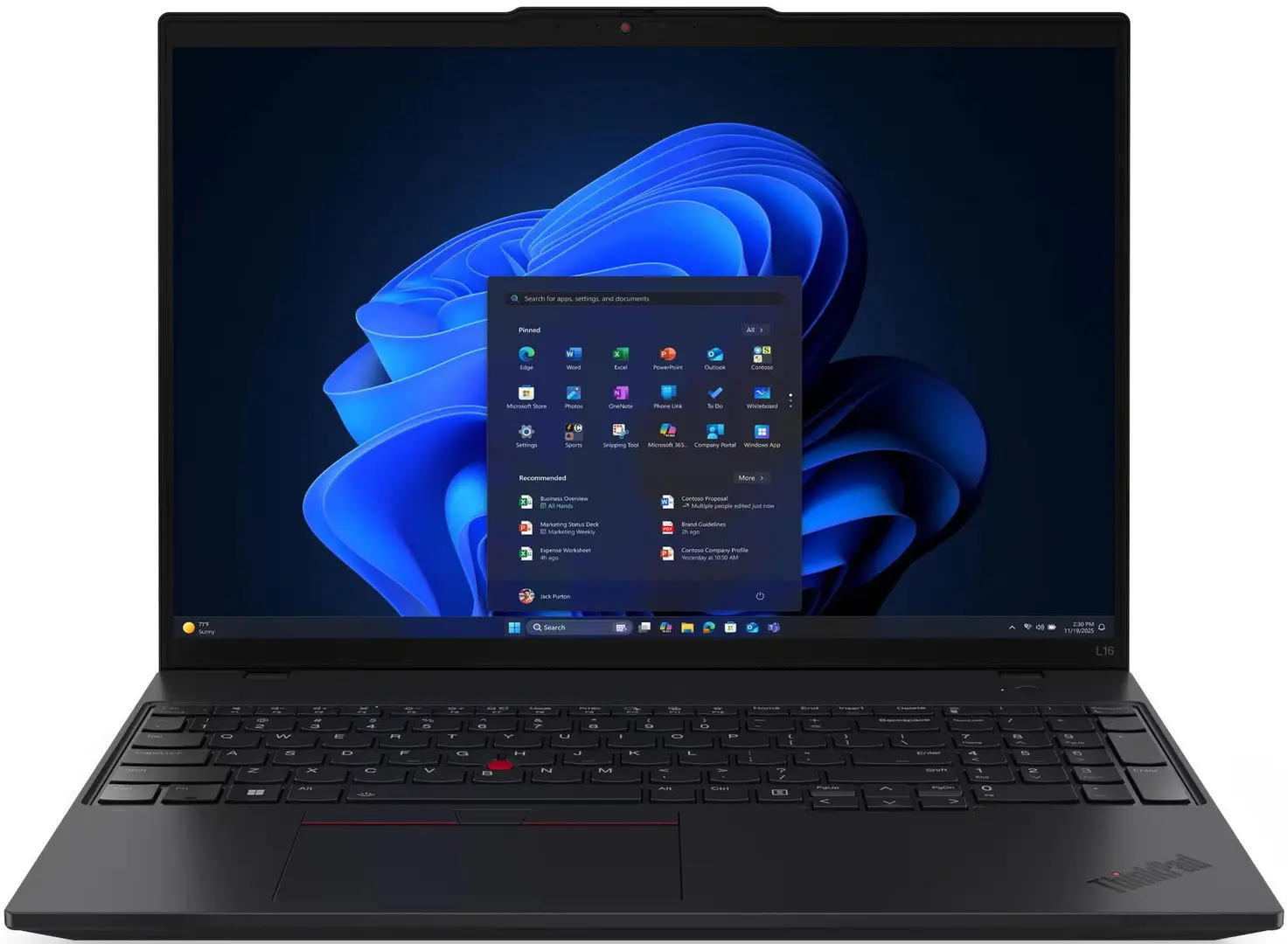 Laptop Lenovo ThinkPad L16 Gen 2 Ultra 7 255U 32GB/1TB W11P (Black)