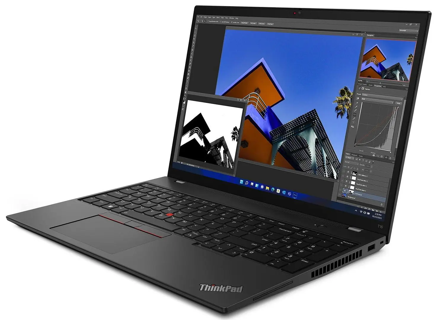 Laptop Lenovo ThinkPad P16s AMD Ryzen 5 Pro 6650U 16GB DDR5/512GB SSD W11P (Black)