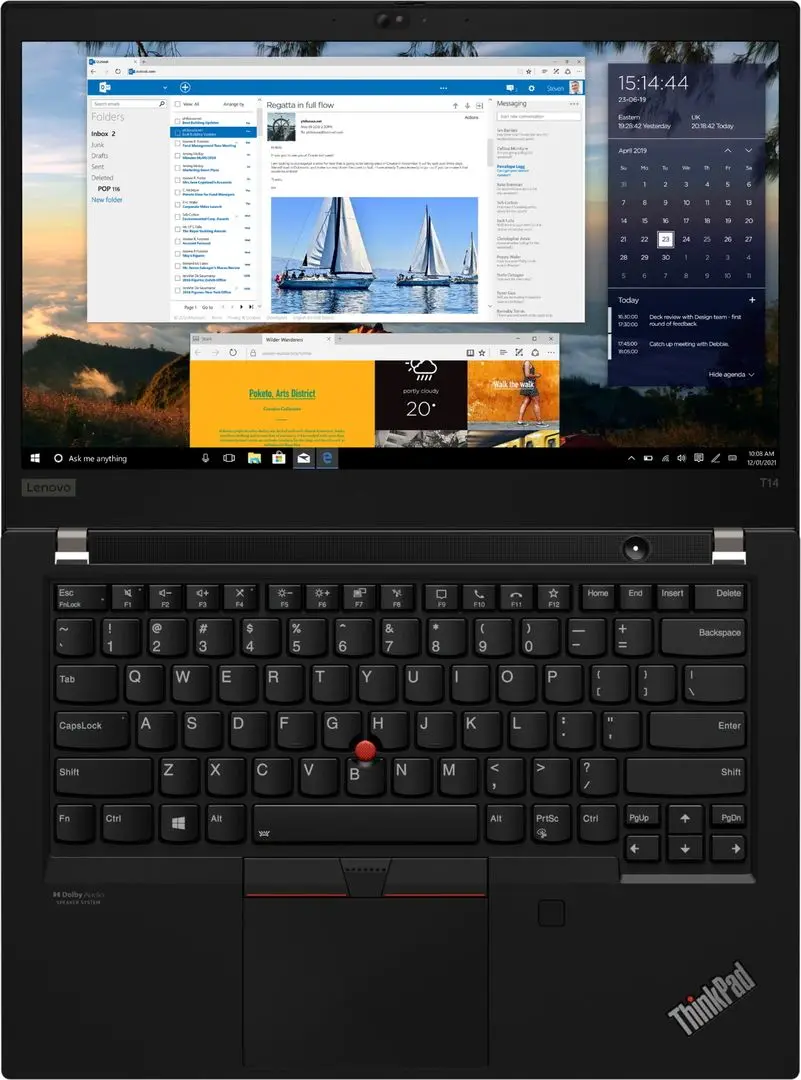 Laptop Lenovo ThinkPad T14 G2 AMD Ryzen 7 Pro 5850U 16GB DDR4/512GB SSD W10Pro (Black)