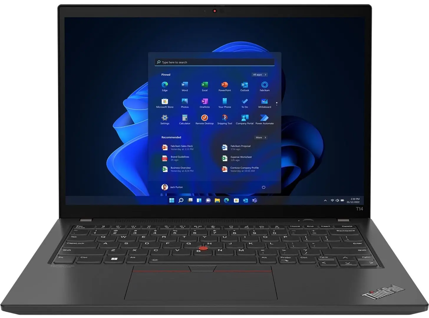 Laptop Lenovo ThinkPad T14 Gen 3 Intel Core i5-1240P 16GB DDR4/512GB SSD (Thunder Black)