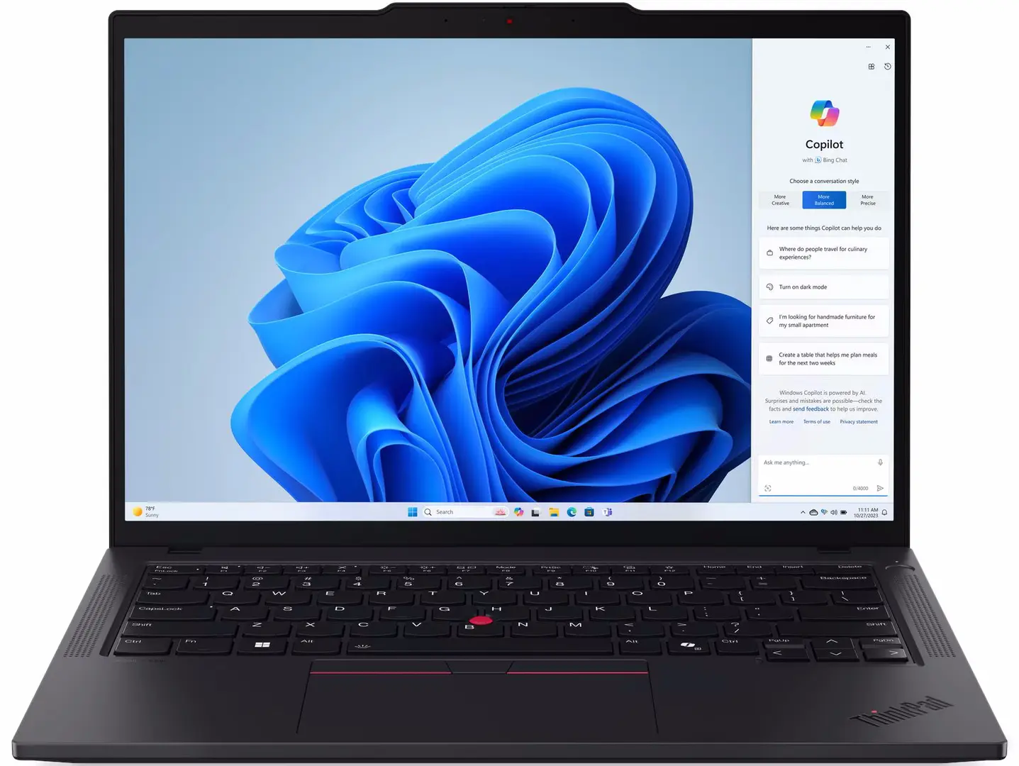 Laptop Lenovo ThinkPad T14 Gen 5 Intel Core Ultra 7 155U 16GB/512GB DOS (Black)