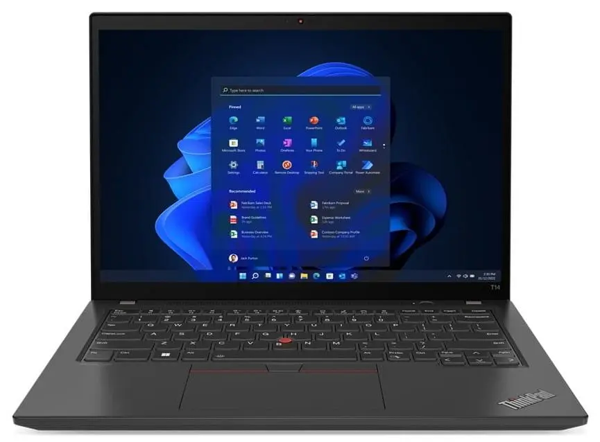Laptop Lenovo ThinkPad T14 Intel Core i7-1260P 32GB DDR4/1TB SSD (Black)