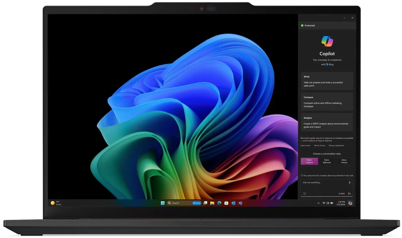 Laptop Lenovo ThinkPad T14s Gen 6 Snapdragon X Elite X1E-78-100 32GB/1TB W11P (Black)