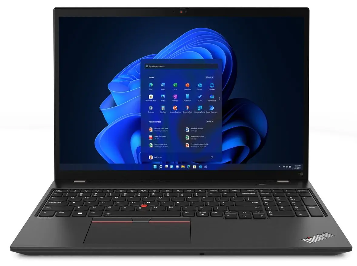 Laptop Lenovo ThinkPad T16 Gen 1 21BV006MRI Intel Core i7-1260P 16GB DDR4/512GB SSD W11Pro (Thunder Black)