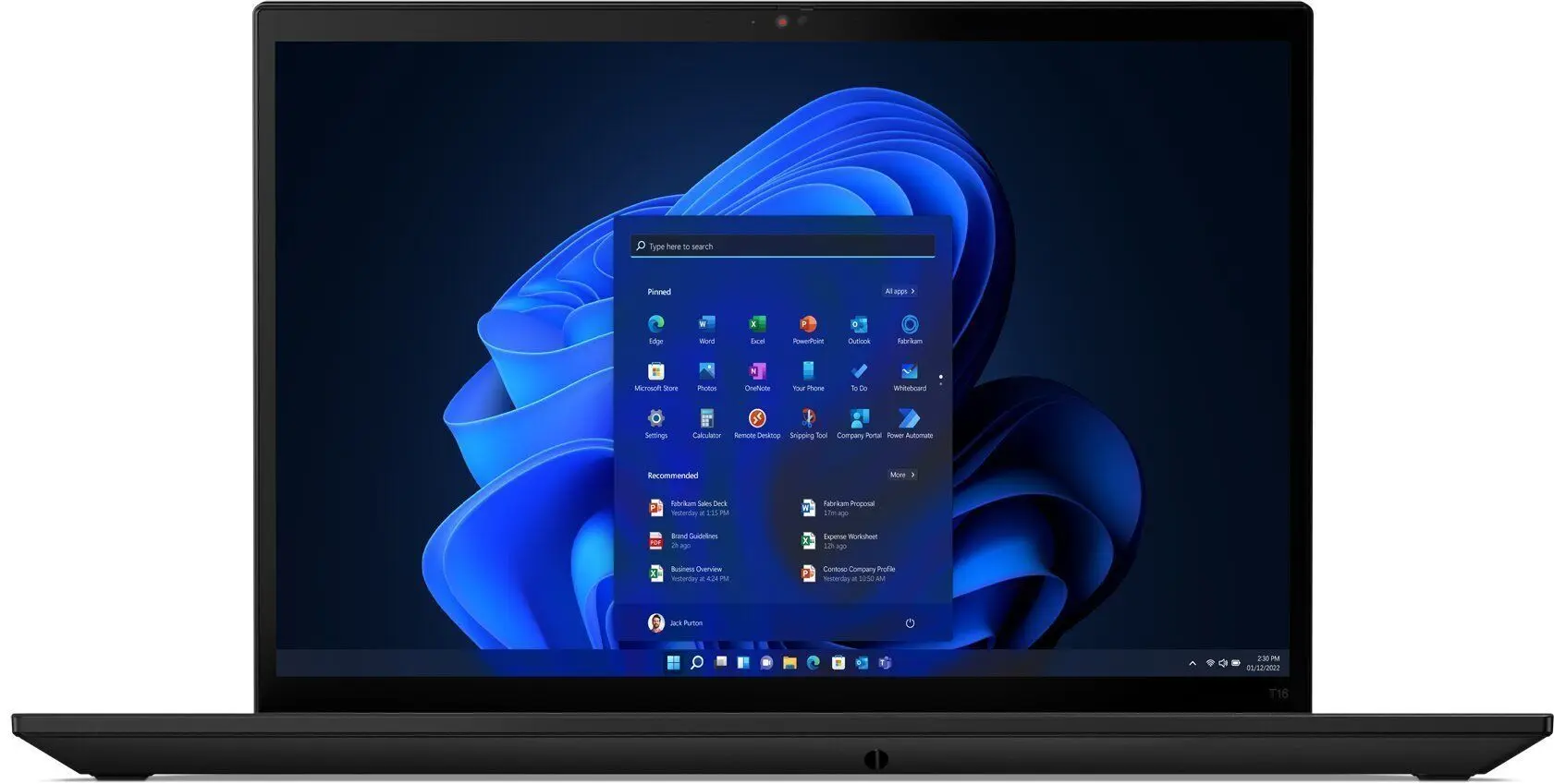 Laptop Lenovo ThinkPad T16 Gen 1 21BV006NRI Intel Core i7-1260P 16GB DDR4/512GB SSD (Thunder Black)
