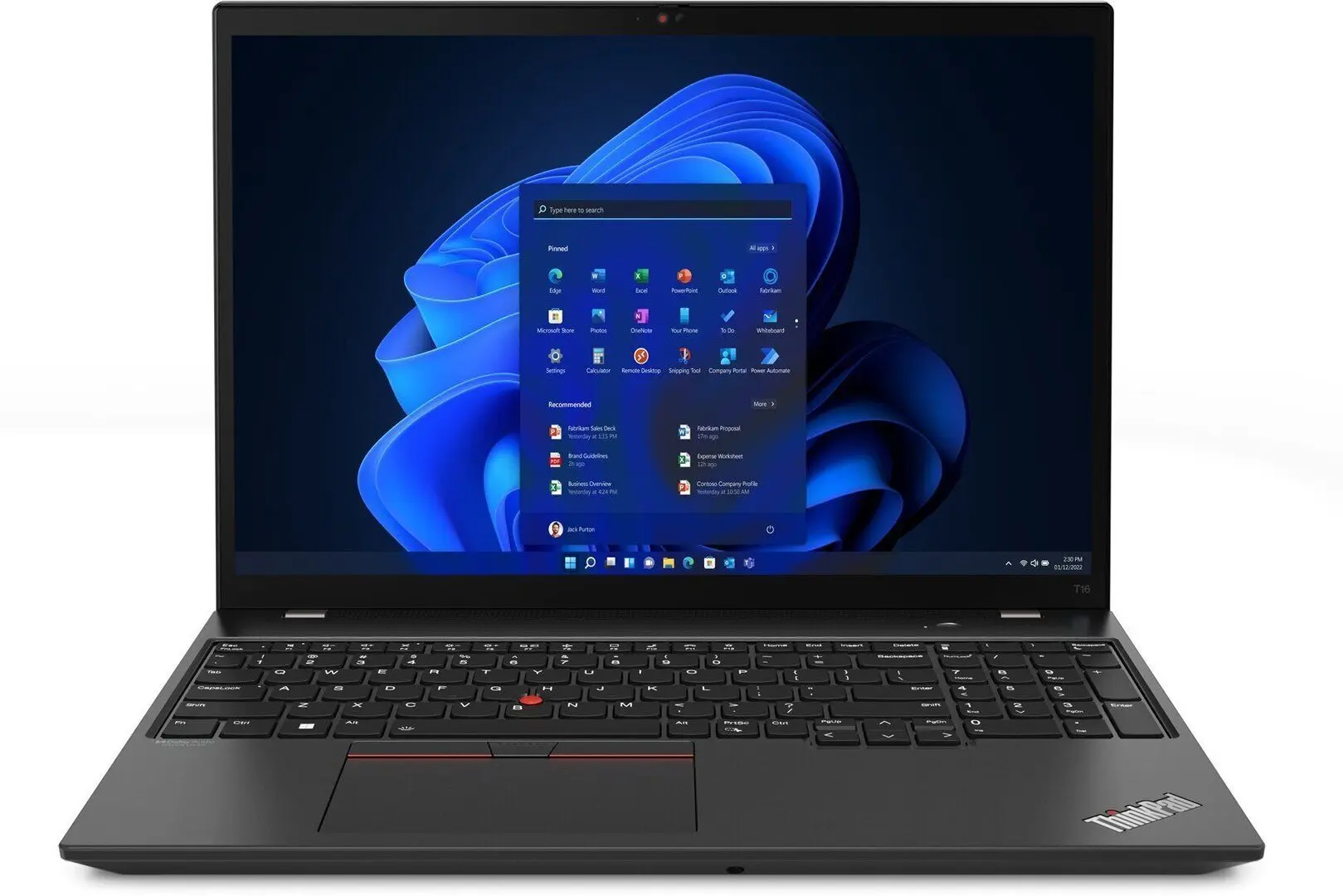 Laptop Lenovo ThinkPad T16 Gen 1 21BV006NRI Intel Core i7-1260P 16GB DDR4/512GB SSD (Thunder Black)