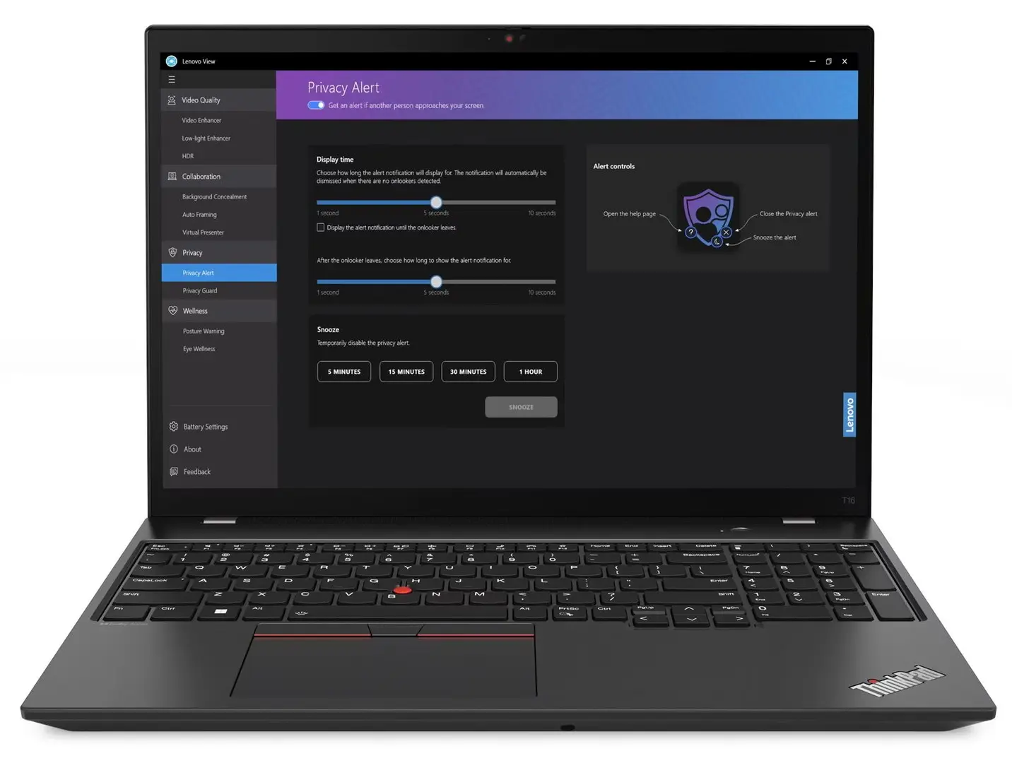 Laptop Lenovo ThinkPad T16 Gen 2 21K8S2SA00 AMD Ryzen 7 Pro 7840U 32GB/1TB NoOS (Thunder Black)