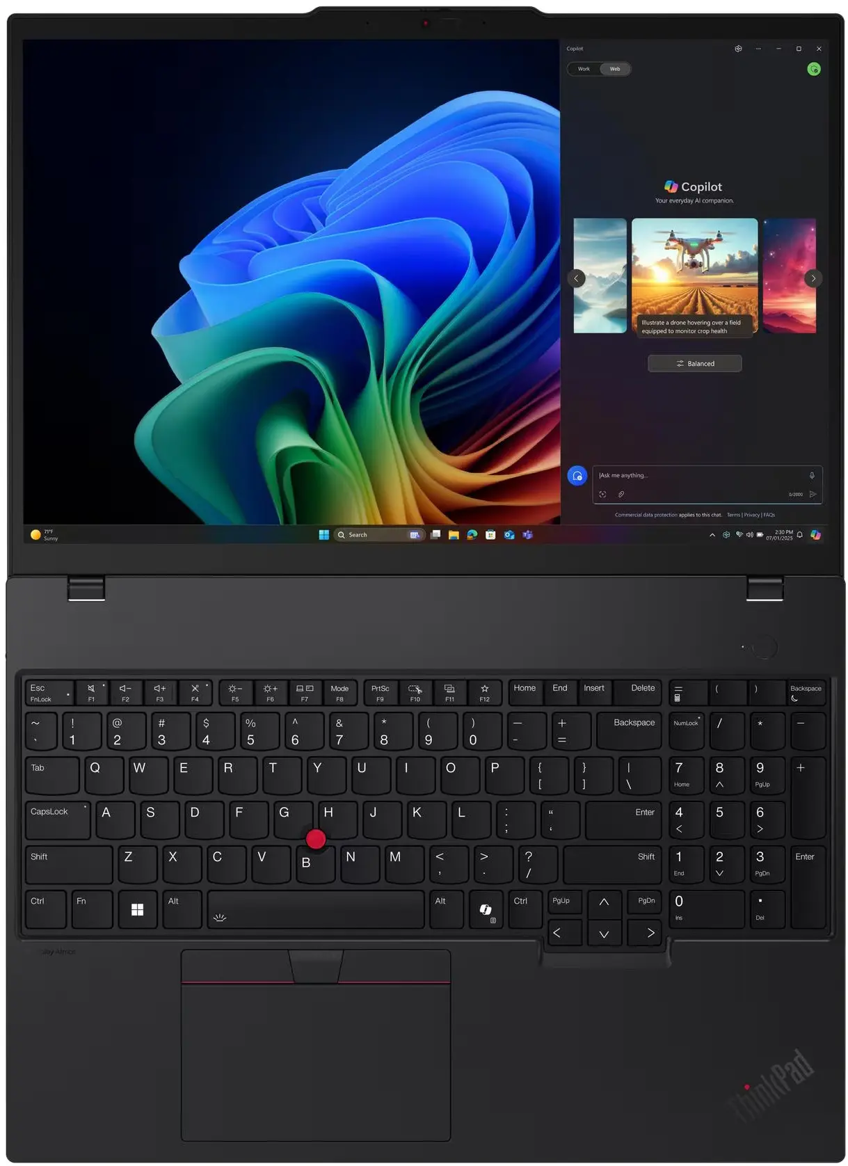 Laptop Lenovo ThinkPad T16 Gen 4 Ryzen AI 7 Pro 350 32GB/512GB NoOS (Black)