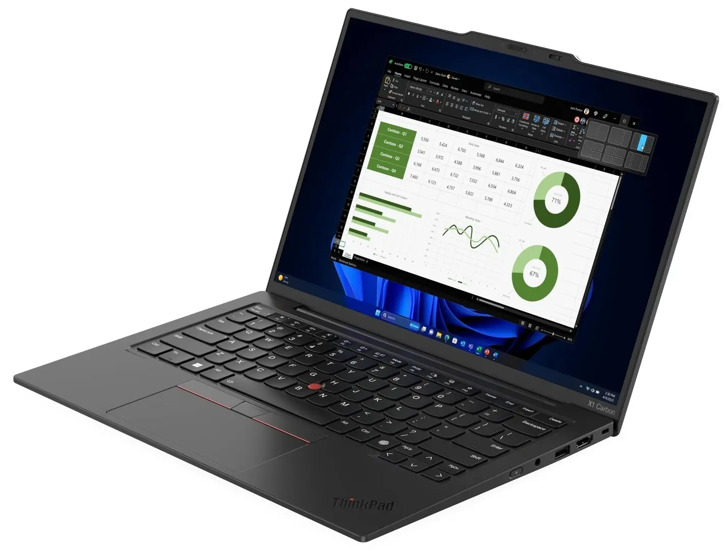 Laptop Lenovo ThinkPad X1 Carbon Gen 12 Intel Core Ultra 7 155U 32GB DDR5/1TB SSD Windows 11 Pro (Black)