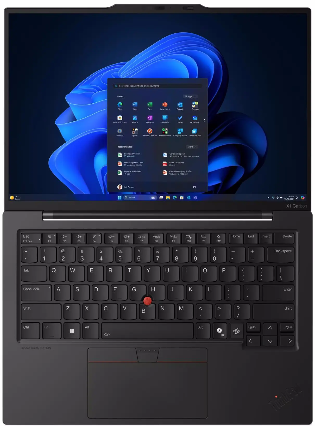 Laptop Lenovo ThinkPad X1 Carbon Gen 13 Aura Edition Intel Core Ultra 7 258V 32GB/1TB Win11Pro (Black) - 6
