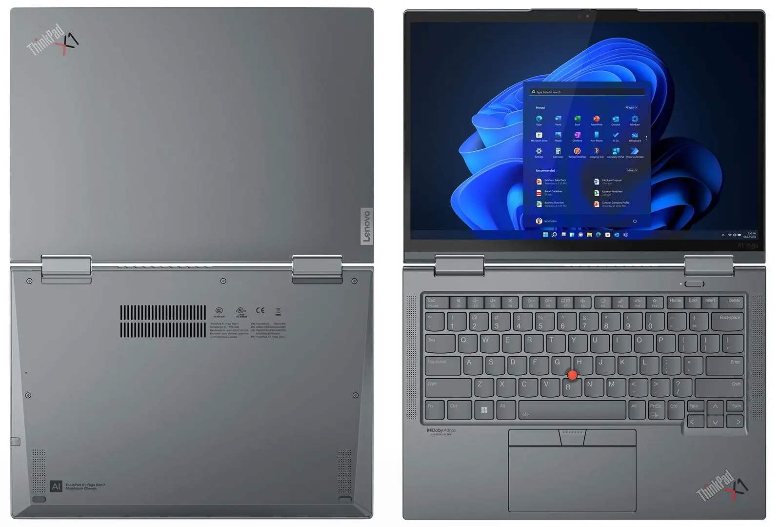 Laptop Lenovo ThinkPad X1 Yoga Gen 7 21CD0031RI Intel Core i7 1260P 16GB DDR4/512GB SSD (Grey)