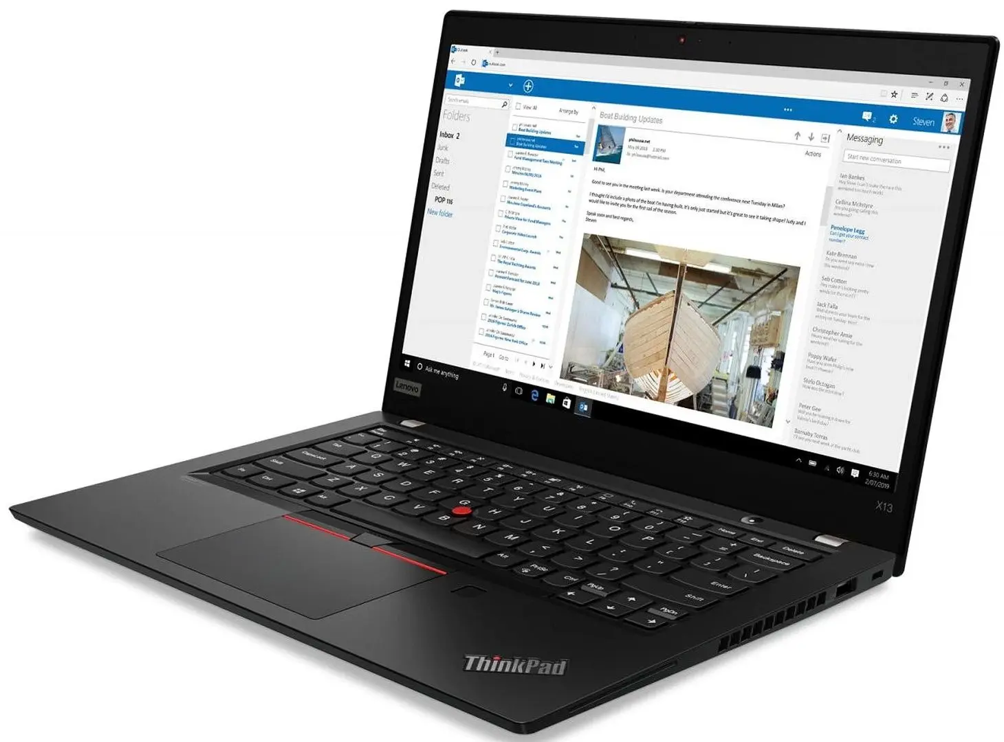 Laptop Lenovo ThinkPad X13 Intel Core i5-10210U 16GB DDR4/256GB SSD (Black)